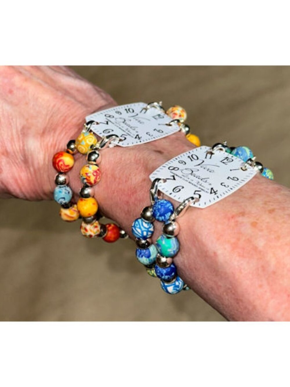 Viva Beads Watch Bands, Set of 2, Colorful Beads